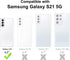 TENOC Phone Case for Samsung Galaxy S21 5G, Clear Case Non-Yellowing Protective Bumper Hard Back Cover