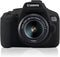 Soft Silicone Camera Case Cover for Canon Rebel T6/1300D, T7/1500D DSLR - Black with Button Marking