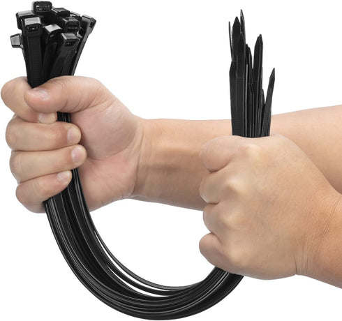 XINGO 16 Inch Black Large Zip Ties Heavy Duty 100 PCS,200 LBS