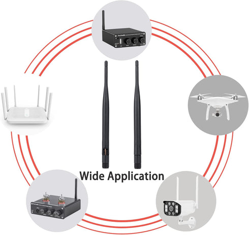 Fosi Audio Bluetooth Antenna WiFi SMA Male PC 2.4GHz 6dBi Single Band Boost for Home Office Wireless Network Router