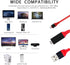 USB C to HDMI Adapter 4K 30Hz, 6.6FT Red, Compatible with MacBook 2018, iPad Pro, iMac, Galaxy S9, Surface Book Pro.