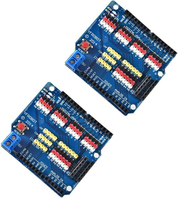Comimark 2Pcs V5 Sensor Shield Expansion Board for Arduino UNO R3 V5.0 Electric Module