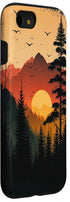 iPhone SE (2020) / 7 / 8 Case, Aesthetic Sunset Mountain Landscape Nature Pine Tree Forest Design