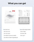 SooPii Premium 6-Port USB Charging Station Organizer for Multiple Devices, Silver