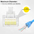 RJ45 Connectors, 50PCS Shielded Pass Through Connector, Cat 6 Gold Plated 3 Prong 8P8C with 50PCS Strain Relief Boots