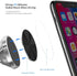 Replacement Set of 4 Metal Plates for Magnetic Car Mount - Black Round Discs without Holes, Strong 3M Adhesive.
