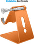 OMOTON Adjustable Cell Phone Stand, Aluminum Desktop Cellphone Stand with Anti-Slip Base and Convenient Charging Port