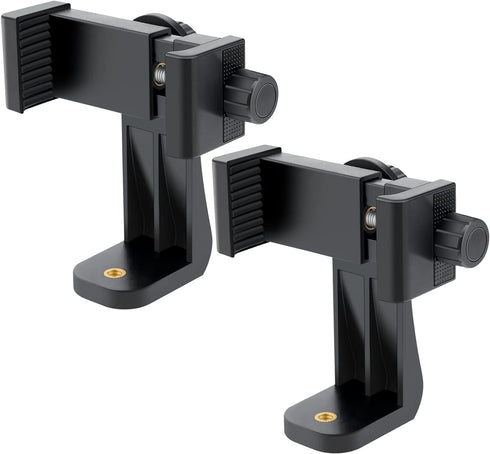Acuvar Dual-Mount Smartphone Tripod Adapter Set Vertical & Horizontal Phone Holder with 1/4