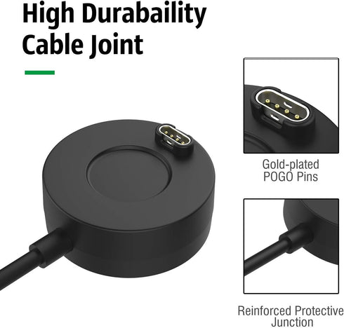 Charger for Garmin Fenix 5/5S/5X, Fenix 6/6S/6X, Fenix 7/7S/7X, Fenix 8 Charging Dock Station with 1m USB Cable
