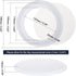 Facmogu 2PCS 5in Round Speaker Grille Replacements, White Surface Mount Speaker Covers Decorative Wall Ceiling Speaker Covers Subwoofer Car Speaker Metal Waffle Cover Guard Grill