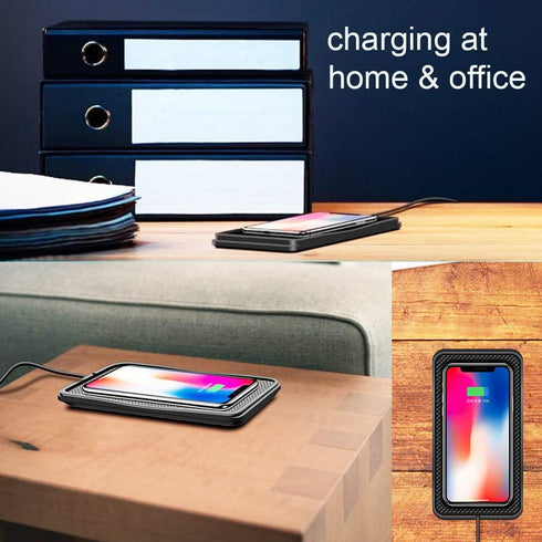 POLMXS 15W Fast Wireless Charger Car Charging Pad, Compatible with iPhone 11/12/14/15, Galaxy S21/S22/S23/S24