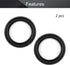 Fielect 6.5 Inch Speaker Rubber Edge Surround Rings, 2pcs Replacement Parts for Speaker Repair or DIY
