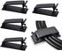 SOULWIT 50Pcs Self Adhesive Cable Management Clips, Wire Organizers for TV PC Ethernet Cable (Black)