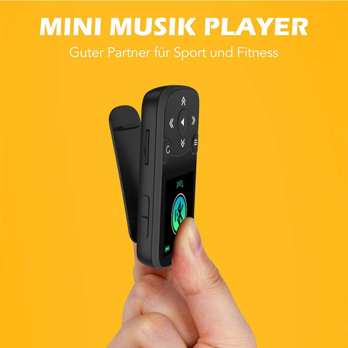 AGPTEK 32GB MP3 5.3 128GB Player with Clip, Bluetooth Lossless Sound with FM Radio, Voice Recorder for Sport Running