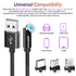 Shop 540° Rotating Magnetic Charging Cable 4 Pack (3/3/6/6ft) - 2.4A Fast Charge for iPhone, Samsung, Android & More!