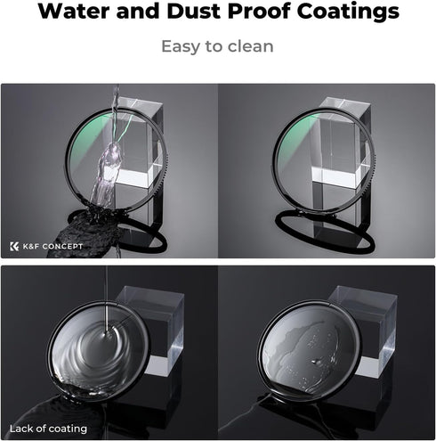 K&F Concept 82mm MC UV Lens Protection Filter with Cleaning Cloth, Ultra Slim Optical Glass Camera Lens UV Filter
