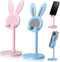 Kathfly 2 Pack Cute Phone Stand, Adjustable Bunny Phone Stand for Desk, Kawaii