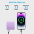 12000mAh Small Power Bank, Mini Portable Charger with Built-in 4 Cables, Smart LED Display for iPhone, Tablet