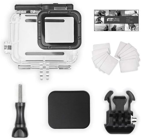 FitStill Double Lock Waterproof Housing for GoPro Hero 2018/7/6/5 Black, Protective 45m Underwater Dive Case