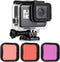 Waterproof Housing Case with Dive Filter for GoPro Hero 7 Black, Hero 6 Black, Hero 5 Black, 45 Meters Underwater
