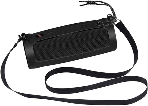 Silicone Case for FLIP 5 Portable Bluetooth Speaker, Gel Soft Skin Cover, Travel Carry Pouch with Strap (Not for Flip 6)