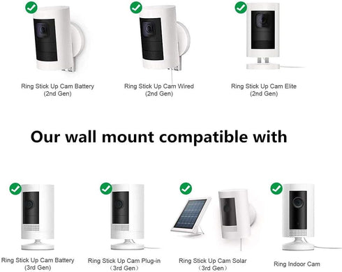 SERMICLE Security Wall Mount for Stick Up Cam Wired/Battery, Metal Bracket for Oculus Sensor, Arlo, 360° Rotation, 3