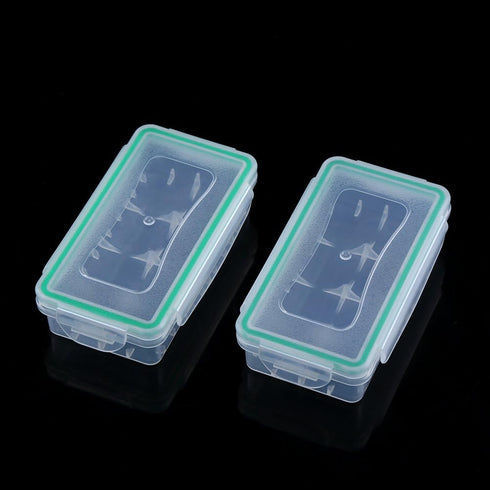 2 PCS 18650 Battery Storage Case, Waterproof Plastic Battery Holder Storage Box, Portable Battery Container Protector