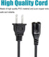 Saireed 8ft HT-S40R S100F HT-S100F HT-G700 2 C7 Power Cord Replacement for Sony Soundbar Prong IEC AC Power Cord Cable