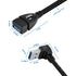 UCEC USB 3.0 Extension Cable, Male to Female 90 Degree Short Extension Cord, 6 Inch, 2 Pack (Black)