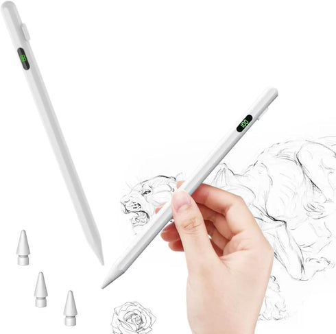 Stylus Pen for iPad, Digital Pen with Fast Charge, Tilt Sensitive & Palm Rejection, Compatible with iPad Models
