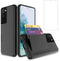 Asuwish Samsung Galaxy S21 Plus Case, Black Cover with Tempered Glass Screen Protector & Credit Card Holder