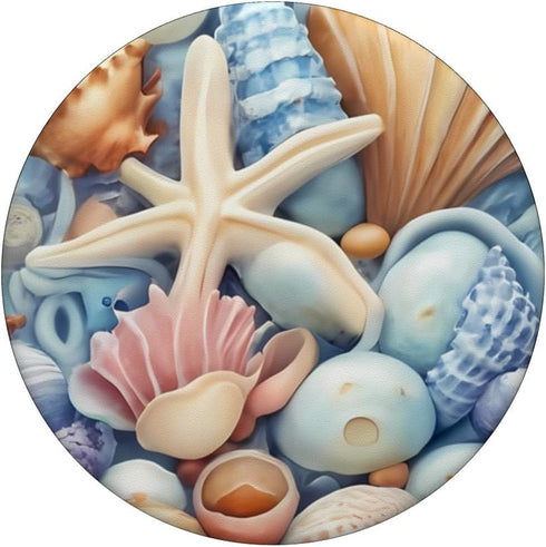 PopSockets Standard PopGrip Cute Sea Seashell Starfish Ocean Beach Coral Colorful