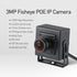 Revotech Mini Fisheye POE IP Camera, HD 3MP Indoor Security Camera with 1.7mm Lens, 170 Degree Wide Angle