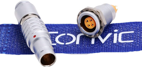 Eonvic 0B 4 Pin Aviation Connector, Push Pull Circular Connector Plug for Arri LBUS FIZ MDR Wireless Focus (4 Pin, Egg