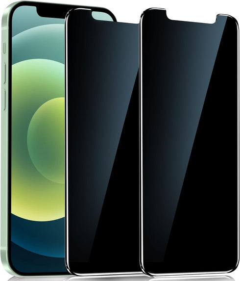 YMHML 2 Pack for iPhone 12/12 Pro Privacy Screen Protector Tempered Glass,