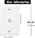 Weewooday 4 Pieces Coax Wall Plate, 1-Port TV Cable Cover Outlet Plate with F-type Connector Coaxial Cable, Screws
