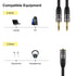 J&D Headphone Splitter 3.5mm Mic Audio Cable, 3.5mm Female to Dual 3.5mm Male Mic Splitter Cable for Cellphone,
