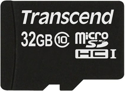 Transcend 32GB MicroSDHC Class10 Memory Card with Adapter 30 MB/s (TS32GUSDHC10)