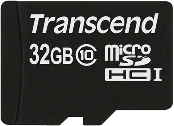 Transcend 32GB MicroSDHC Class10 Memory Card with Adapter 30 MB/s (TS32GUSDHC10)