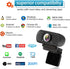 HZQDLN 1080P Webcam with Microphone, HD Webcam Web Camera with Tripod Stand, Widescreen USB Computer Camera, Streaming