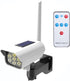 Solar Powered Fake Security Camera, Dummy CCTV Surveillance System with LED PIR Motion Sensor for Indoor Outdoor