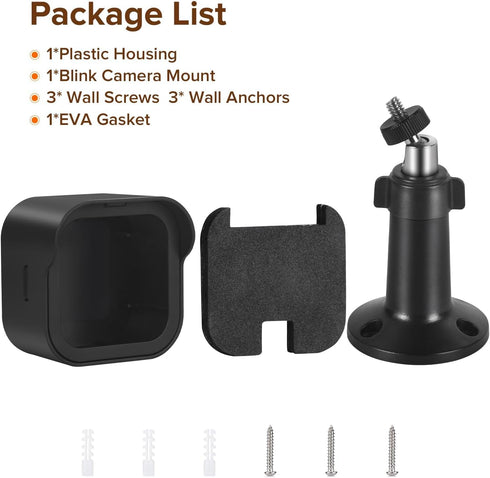Wall Mount for Blink Outdoor Camera, Weatherproof Protective Housing with Charging Cutout for Blink Outdoor 4 & 3, 360°