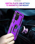 Samsung A02s Case with HD Screen Protector, Military-Grade Kickstand Holder, Shockproof Cover for Galaxy A02s, Purple