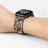 Floral Bracelet Compatible with Apple Watch Band 38mm 40mm 41mm 42mm iWatch Bands Series 10 9 8 7 6 SE, Bling Crystal