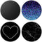 Multi-Function Cell Phone Stand, 4 Pack Blue Black Marble Heart Expanding Grip for Smartphones and Tablets, PENGY-45