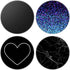 Multi-Function Cell Phone Stand, 4 Pack Blue Black Marble Heart Expanding Grip for Smartphones and Tablets, PENGY-45