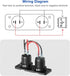 12V USB Outlet Marine Switch Panel, PD3.0 & Dual Quick Charge 3.0 USB Ports, Waterproof 150W Cigarette Lighter Socket