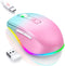 Wireless Mouse Jiggler, Rechargeable Moving Mouse with Undetectable Random Movement, Gradient Pink