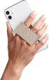 HANDL New York Champagne Glitter HANDLstick Silver Glitter Grip and Stand for Smartphone
