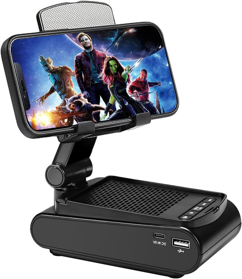 Gifts for Men, Cell Phone Stand with Wireless Bluetooth Speaker, HD Surround Sound for Home and Outdoors, Compatible